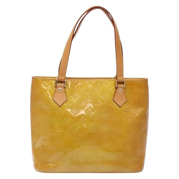 LOUIS VUITTON Monogram Vernis Houston Hand Bag Beige M91004 - Picture 2 of 13